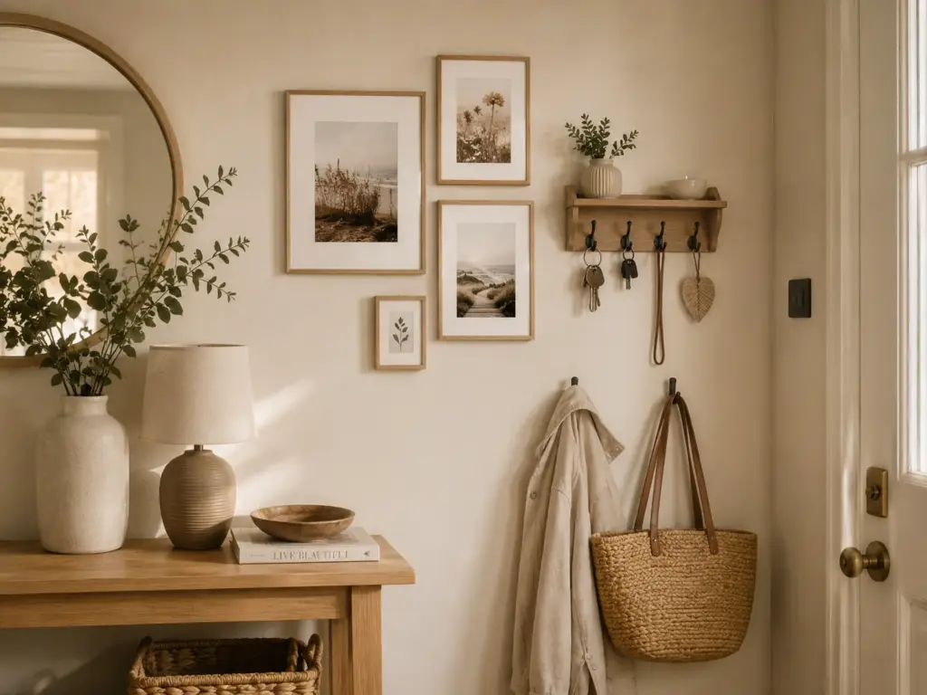 Aesthetic entryway organised drop zones