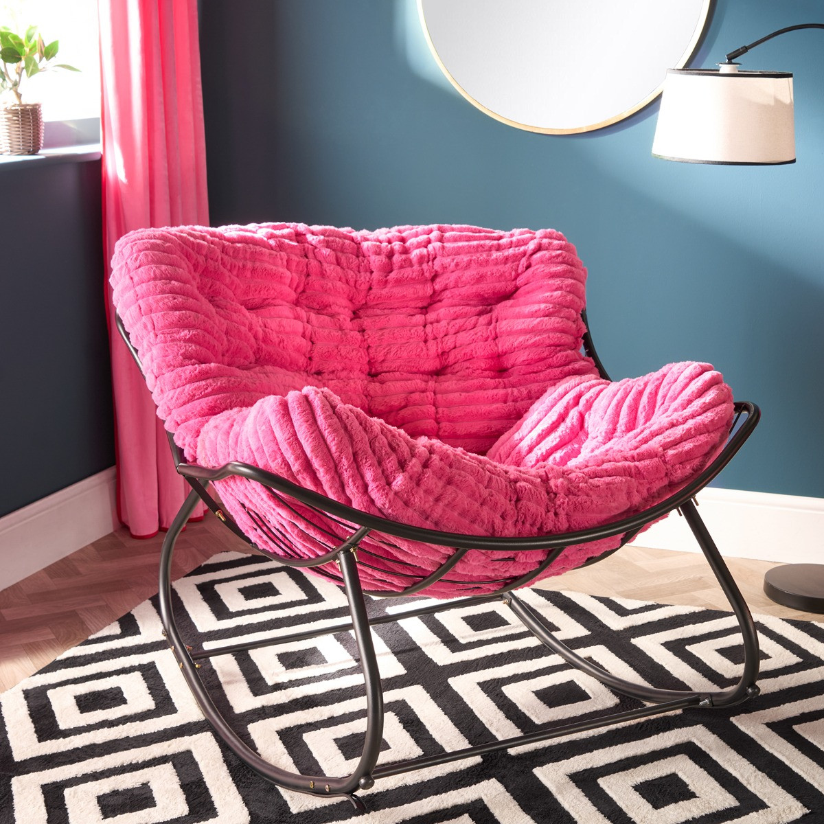 pink rocking chair